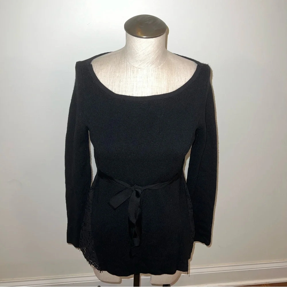 White House Black Market WHBM Lace-Back Sweater XS